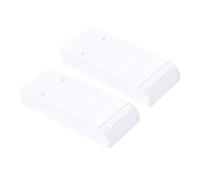 FUNNETOYU 2Pcs Self-adhesive Under Table Drawer Stationary Container for Desk Bottom Storage Box Hidden Organizer for Office School Kitchen Bedroom and Bathroom Secure Design for Pens Phones