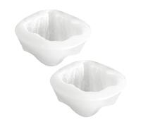FUNNETOYU 2pcs Silicone Cake Dessert Mold for Baking and Resin Crafts, Non-Stick and Dishwasher Safe High Temperature Resistance, White Mini Candy Moulds for DIY Cake Decoration and Candle