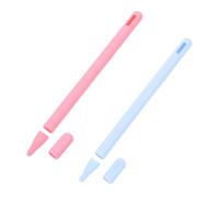FUNNETOYU 2pcs Silicone Stylus Pen Cover Compatible with Apple Pencil Generation Protective Touch Screen Pen Cases in Pink and Sky Blue Full Scratch-resistant Nib Protection