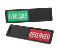 FUNNETOYU 2pcs Sliding Door Sign for Office Meeting Room Bathroom Reserved Privacy Indicator with Green Red Status Mark Sturdy Minimalist Double Sided Signage for Hotels Hospitals