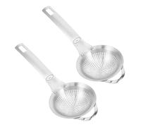 FUNNETOYU 2pcs Stainless Steel Fine Mesh Strainers with Long Handles Small Kitchen Strainer for Matcha Sifter and Tea Filtration Easy to Clean Portable Mini Mesh Sieves for Food