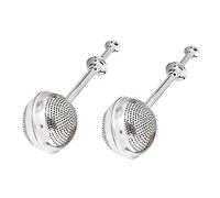FUNNETOYU 2pcs Stainless Steel Tea Ball Infusers Long Handle Loose Leaf Tea Strainers for Medium to Large Leaves Grade Mesh Sieve
