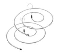 FUNNETOYU 2Pcs Thick Stainless Steel Spiral Drying Rack Hangers for Bed and Covers Space-saving Laundry Organizer for Blankets Bath Towels and Quilts Non-deforming Design