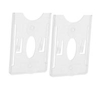 FUNNETOYU 2pcs Transparent Plastic Car Permit Holders with Suction Cups Stable Windshield Parking and Toll Card Holders Vehicle Fuel and Parking Permit Clips for Highways and Lots