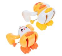 FUNNETOYU 2pcs Vintage Wind Up Chicken Battery Clockwork Tumbling Chick Classroom Party Favors for Family Gatherings and School Activities