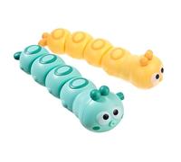 FUNNETOYU 2pcs Wind-up Caterpillar, Educational Mini Animal Yellow and Green Colors, Interactive Fun and ’s Playtime