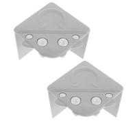 FUNNETOYU 2pcs Window Corner Guards Collision Corner for Safety Self Adhesive Triangle Silicone Edge Protector for Wood Aluminum Windows Grey