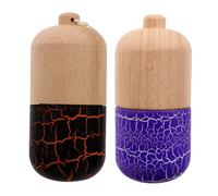 FUNNETOYU 2pcs Wooden Kendama for Beech Hand-eye Coordination Skill Game Creative Toss and Catch Pill Birthday Gift for Boys and Random Crack Pattern Colors Random Color