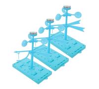 FUNNETOYU 3 Sets DIY Plastic Weather Vane Kit Easy Assembly Wind Vane Model for Stem Science Learning Weather-resistant Classroom Tools for Primary School Teaching Aid