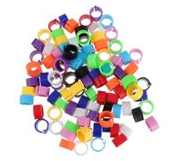 FUNNETOYU 300pcs Plastic Bird Leg Bands Lightweight Clip-on Rings for Poultry Identification, Easy to Store Chicken and Dove Foot Rings for Farm and Backyard Use Random Color