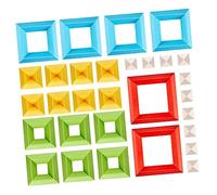 FUNNETOYU 30Pcs Building Blocks Set for Toddlers Educational Fine Motor Toys Stackable Geometric Blocks for Preschool Learning and Creativity