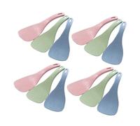 FUNNETOYU 30pcs Non Stick Rice Serving Spoon for Rice Cookers Heat Resistant Kitchen Paddle with Comfortable Grip Easy to Clean Utensils in Nordic Pink Blue Green Colors