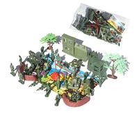 FUNNETOYU 37pcs Military Scene with Soldiers Tanks Aircrafts Flags and Accessories DIY Pretend Play Sand Table Model for Boys and Imaginative Simulation
