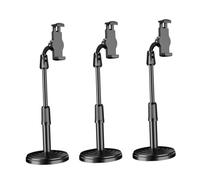 FUNNETOYU 3pcs Adjustable Desktop Phone Stand Rotating Mobile Holder for Office Bedroom Study Reliable Height and Angle Support Compatible with All Smartphones