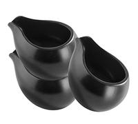 FUNNETOYU 3pcs Ceramic Milk Pitcher Vintage Milk Jug with Spout Lightweight Porcelain Creamer Jug for Restaurant Juice Syrup Serving and Dipping Sauce Container