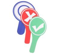 FUNNETOYU 3pcs Classroom Voting Paddles Bright True False Signs for School Student Interaction Teacher Supplies Easy Use High Visibility Handheld Score Boards