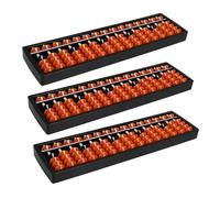 FUNNETOYU 3pcs Column Chinese Bead Abacus Math Learning Tool for Adults Arithmetic Calculator for Classroom Teaching and Mental Arithmetic Practice
