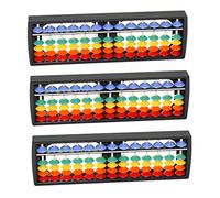 FUNNETOYU 3pcs Digit Plastic Abacus for Portable Arithmetic Learning Tool Lightweight Educational for Early Math Development and Mental Calculation Practice