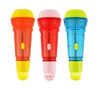 FUNNETOYU 3pcs Girls Microphone Boys and Girls Microphones for Singing Plastic Toy News Prop for Dance Party