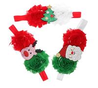 FUNNETOYU 3pcs Hairband Cover Christmas Hair Band Headband Christmas Hair Accessories Bands for Bow Merry Red Fabric