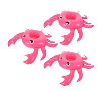 FUNNETOYU 3Pcs Inflatable Beverage Holder Cartoon Floating Cup Holder for Pool Parties Outdoor Fun Stylish Crab Design for Drinks Steady