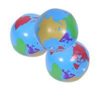 FUNNETOYU 3pcs Inflatable Globe Beach Ball PVC Ball for Summer Pool Games Geography Education Social Interaction Activities
