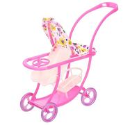 FUNNETOYU 3pcs Miniature Stroller for Dollhouse Playsets Compact Simulated Doll Prams for Doll Accessories Gift