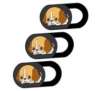 FUNNETOYU 3pcs Puppy Design Webcam Privacy Covers Slide Laptop Tablet Security Protector Peeping Hacking Protection for Camera Vision