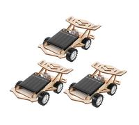 FUNNETOYU 3Set Solar Car DIY Kit Stem Educational Renewable Energy Easy Assembly Science Experiment for Boys Family Teamwork Project