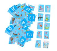 FUNNETOYU 4 Boxes Thai Flash Cards, 180pcs Vocabulary Builder Study Cards, Early Education Language Learning Tool and Preschool