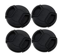FUNNETOYU 4 Pcs Splashproof Camera Lens Cover Protective Lens Protector with Ring Hook for Easy Carrying and Quick Installation Compatible with DSLR Cameras
