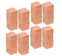FUNNETOYU 40pcs Miniature Bricks Building Set for Diy House Construction Red Fake Wall Bricks Landscaping Mini Building Blocks for Model Scenes and Miniature Decor
