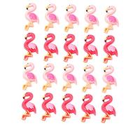 FUNNETOYU 40Pcs Resin Flamingo Phone Shell Accessories DIY Handmade Phone Case Decor Delicate Pink Red Adornments for Crafting Festival Gifts and Headdress