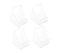 FUNNETOYU 4pcs Acrylic Phone Display Holder Clear Desktop Mobile Stand Elegant and Compact Design for Easy Viewing for Retail and Home Use