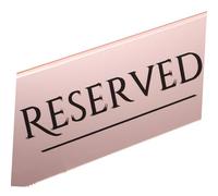 FUNNETOYU 4pcs Acrylic Reserved Table Signs for Weddings and Family Gatherings Clear Legible Reservation Cards for Guest Seating at Restaurants and Events
