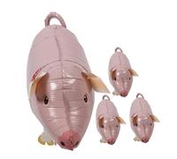 FUNNETOYU 4pcs Adorable Walking Pig Foil Balloons Inflatable Animal Balloons for Party Decorations for Birthday Celebrations and Fun Events Unique Helium Party Props