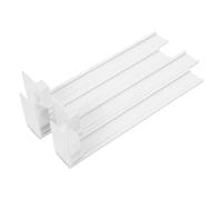 FUNNETOYU 4pcs Automatic Shelf Pusher with Integrated Rail System for Supermarkets and Convenience Stores Self Pushing Drink Dispenser for Soda and Beverage Display Easy Installation White