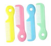 FUNNETOYU 4pcs Baby Hair Comb Set Infant Detangling round Tooth Combs Newborn Toddler Grooming Tools Safe Material for Delicate Scalp Care