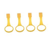 FUNNETOYU 4pcs Baby Stand up Rings for Baby Beds and Pens Plastic Pull Rings Easy to Install Designed to Attract Attention and Learning Color Style