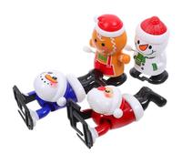 FUNNETOYU 4pcs Clockwork Toy Ornaments Wind up Toys Novelty Christmas Decorations Indoor Walking for Boys and Girls Party Playthings
