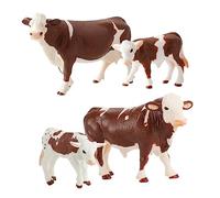 FUNNETOYU 4Pcs Cow Model Simulation Farm Animals Educational for and Cognitive Development Safe and Material for Creative Play and Learning