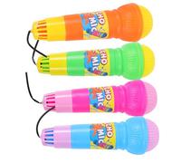 FUNNETOYU 4pcs Echo Microphone Karaoke Props for Lightweight Safe Material for Singing and Playtime Fun