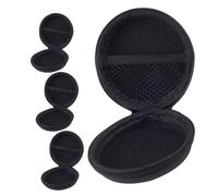 FUNNETOYU 4Pcs Electronic Organizer Storage Pouch Breathable Carrying Case for Headphones Cables and Digital Accessories Portable Protective Box for Travel and Daily Use Black