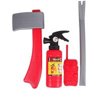 FUNNETOYU 4pcs Fire Extinguisher Set Firefighting Props Water Shooter for Boys and Role Play Pretend Firefighter Dress Up