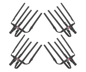 FUNNETOYU 4pcs Five-Point Baby Safety Harness Straps Adjustable Polyester Plastic Safety Strap for High Chair, Pram Stroller Easy to Clean Sturdy for Baby Toddler Mealtime Playtime