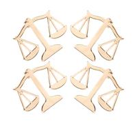 FUNNETOYU 4pcs Golden Alloy Justice Scales Lapel Pins, Men's Vintage Brooches with Robust Durability and Professionalism, Suitable for Formal Party Events and Daily Business Accessories