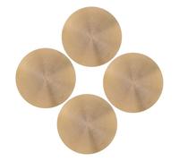 FUNNETOYU 4pcs Hand-Pressed Copper Stamping Blanks Round Metal Plates for DIY Crafts Embossing Sheet for Hand-held Stamp Tools and Artistic Metalwork