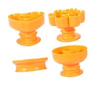 FUNNETOYU 4Pcs Heat Resistant Lightweight Hollow Bread Molds Baking Accessories Set with Pineapple Printed Donut Heart and Flower Shapes for Oven Use