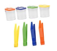 FUNNETOYU 4pcs Insect Observation Jars with Magnifying Lids Lightweight Transparent Containers for Nature Exploration and Science Learning Includes Tweezers for Safe Bug Catching and Viewing