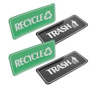 FUNNETOYU 4pcs Magnetic Trash and Recycle Stickers for Sorting Food Waste Recyclable Waste and Garbage for Home and Office Use